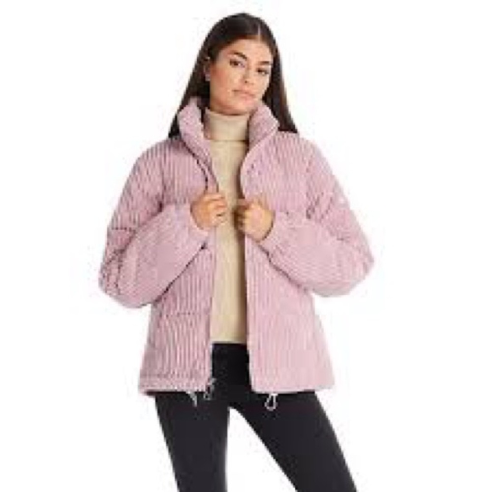 Kookaburra UGG Women's Light Pink Corduroy Puffer Jacket Quilted Medium